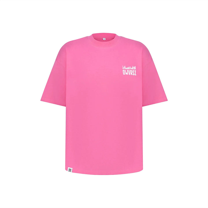 Oversized Pink Tee Symphony - OWVRSZ - اوفرسايز